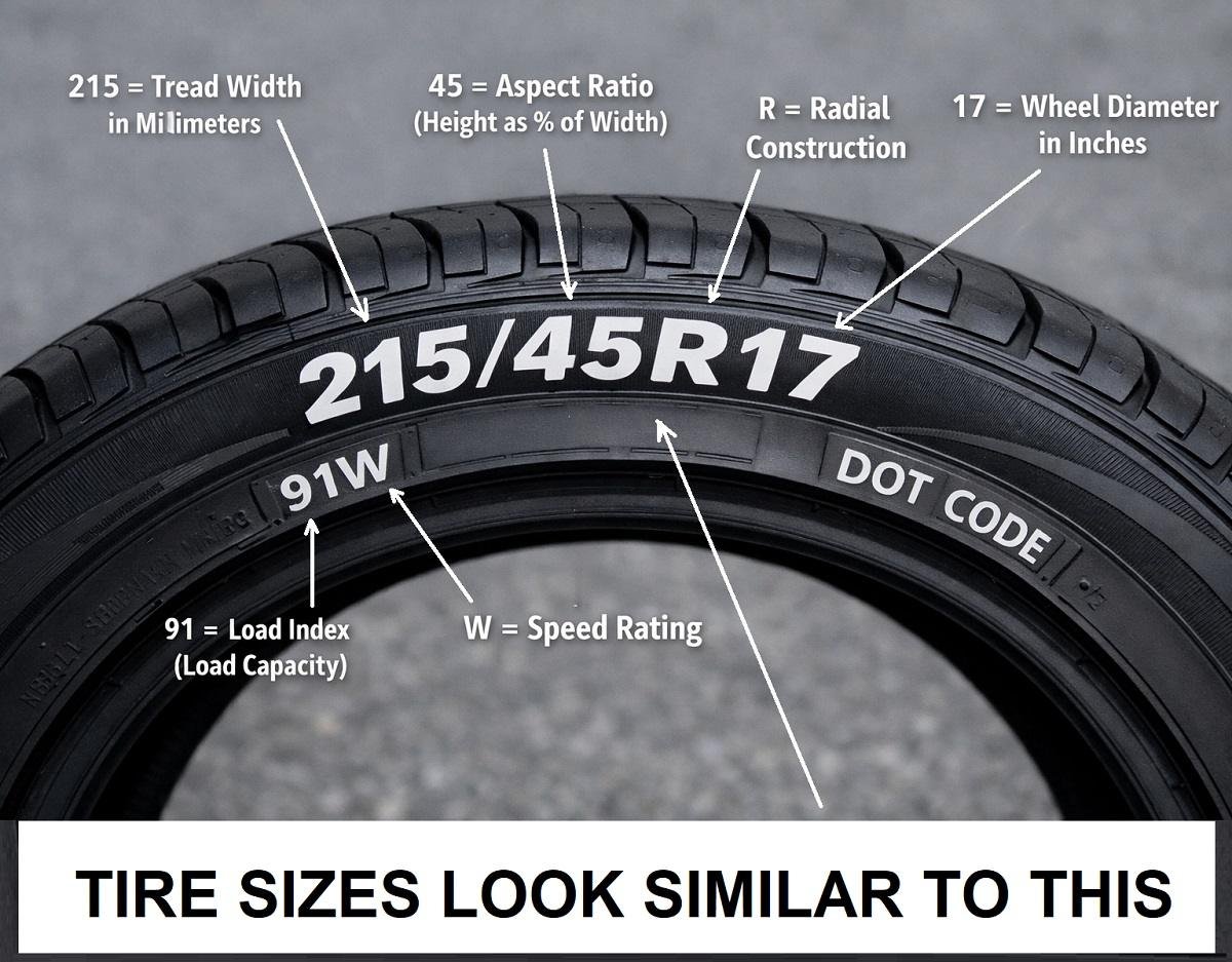 How To Read a Tire Size Correctly